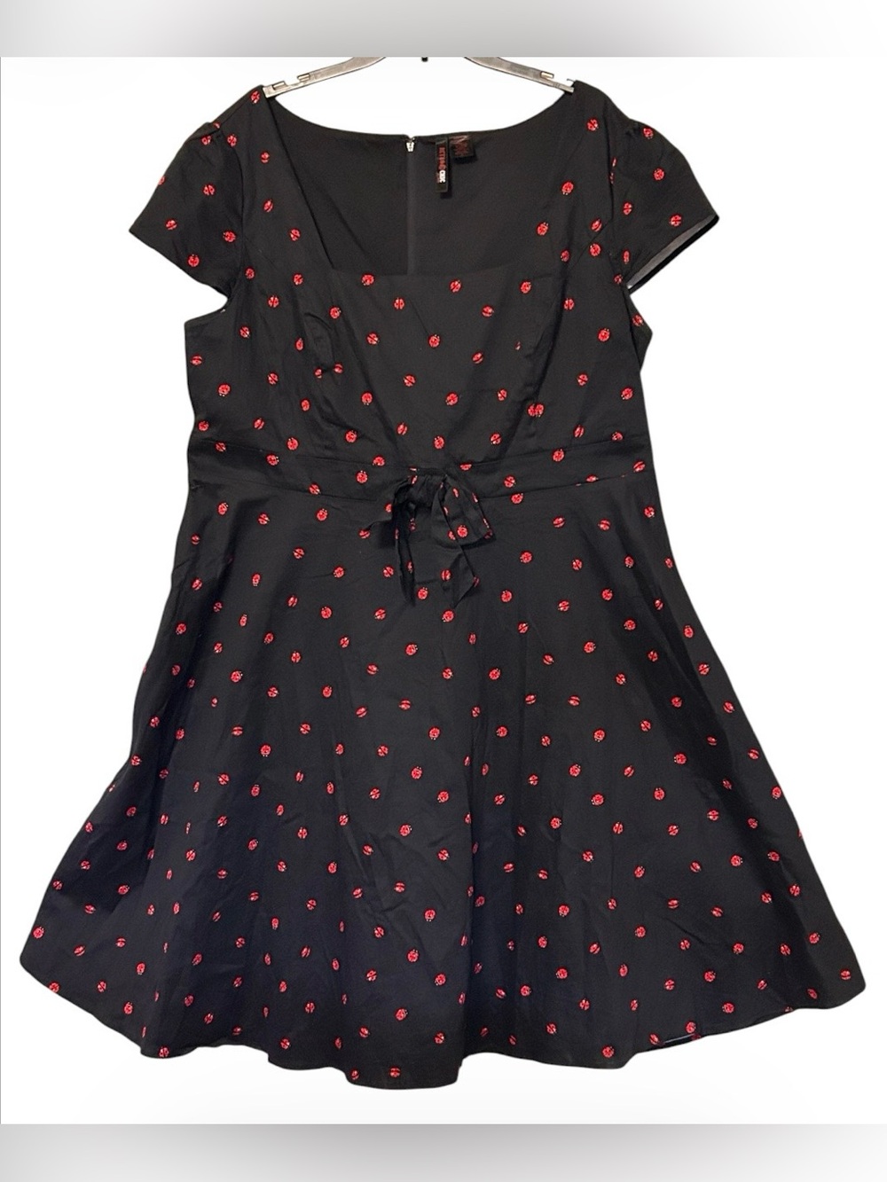 Retro Chic Torrid Ladybug A~Line Dress Pin Up Retro Core Women 20(2X) Swing EUC! - Picture 2 of 10